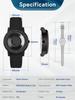 EUTOUR Magnetic Watch Men's Cool Simple Casual Quartz Watch Magnetic Ball Design 5ATM Waterproof 40MM Dial Rubber Band Black