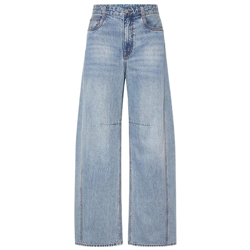 

MO&Co. Джинсы-бананы из выстиранного хлопкового денима на осень 2024 года M 27