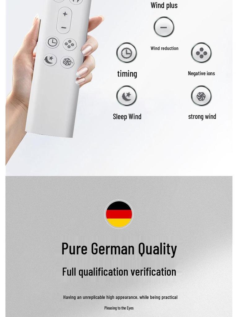 Bladeless Smart Standing Fan – Silent Air Circulation Electric Floor Fan for Home