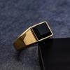 Jewelry, Gemstone Ring, Fashion Atmospheric Ring, Square Black Gemstone Ring