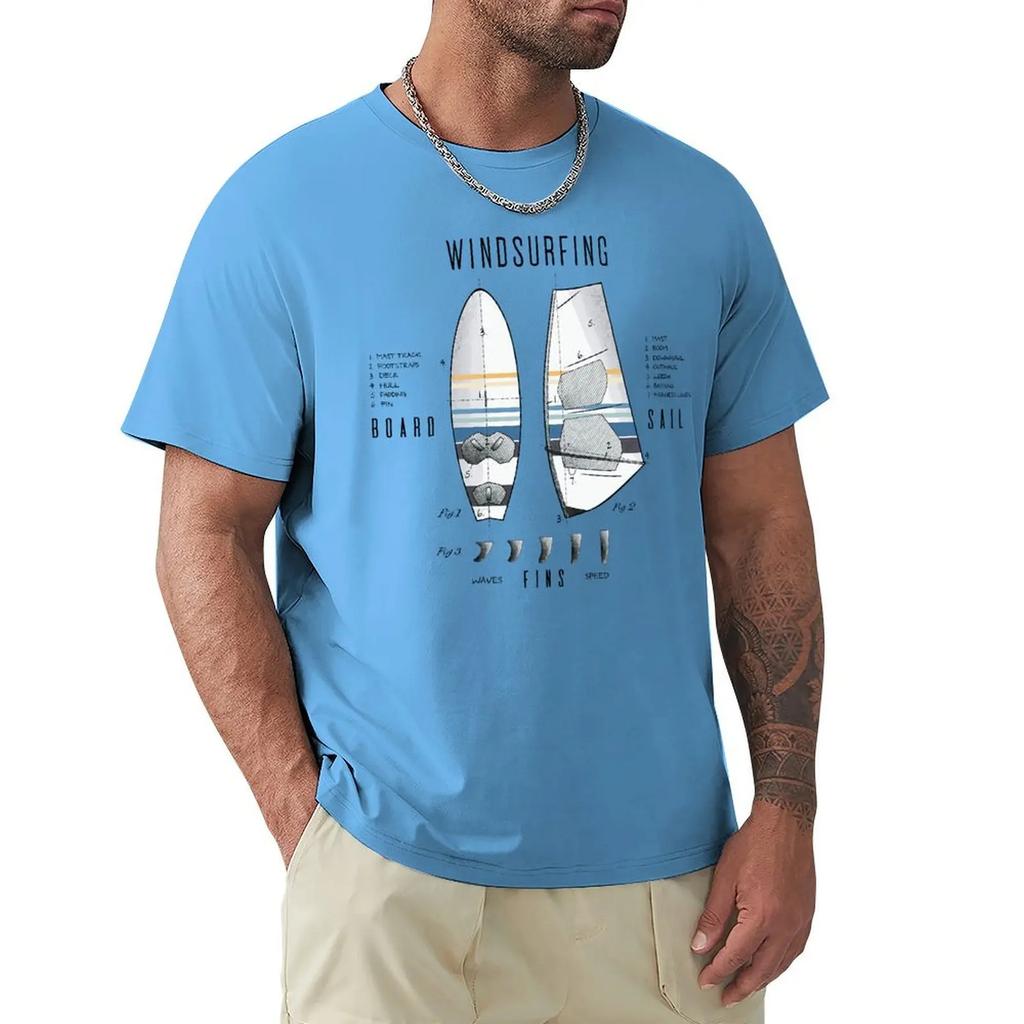 Windsurfing Gear Board Sail Lexicon T Shirt Harajuku Short Sleeve T-shirt 100% Cotton Graphics Tshirt Tops