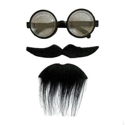Okulary Fałszywy Zestaw Brody Halloween Zestaw Dekoracji Nowość Zabawny Włosy Na Twarzy Stary Człowiek Cosplay