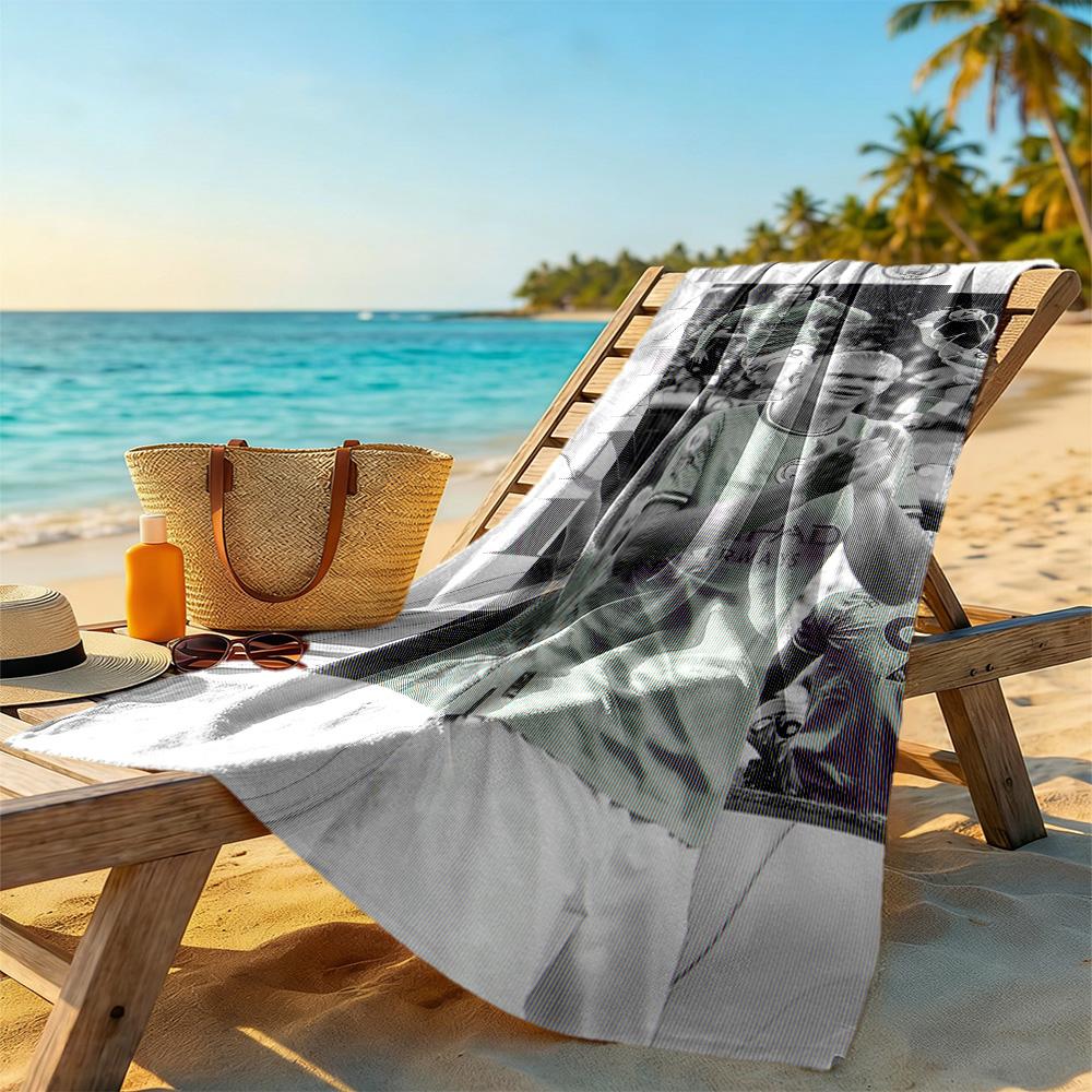 Electric City Footballer Beach Towel Quick-Dry Soft Microfiber Comfortable Lightweight