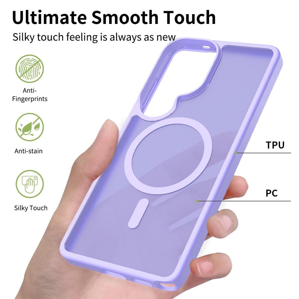 Rugged Skin Feel Magnetic Matte Phone Case For Samsung Galaxy S26 S25 S24 S23 S22 Ultra Plus FE S25Edge Anti-drop Protect Cover