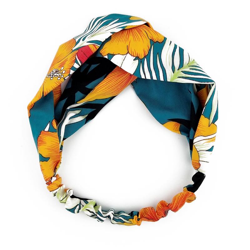 Scrunchies Frau Geknoteter Turban Haaraccessoires für Mädchen Stirnband Turban Elastisches Haarband Kopfwickel Gestreifte Haar-Scrunchies