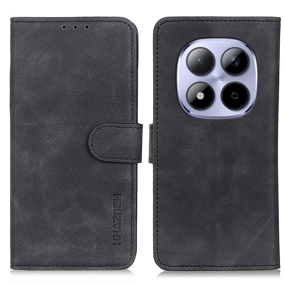 KHAZNEH Pro Xiaomi Poco M8 Pro 5G/Redmi Note 15 Pro+ 5G (Globální) Pouzdro PU kůže Retro textura Kryt na telefon