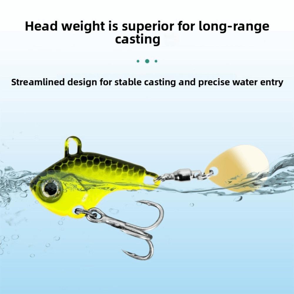5pcs Spinners Fishing Lures Kit Rotating Glitter Fishing Lures Hooks  Fishing Tool