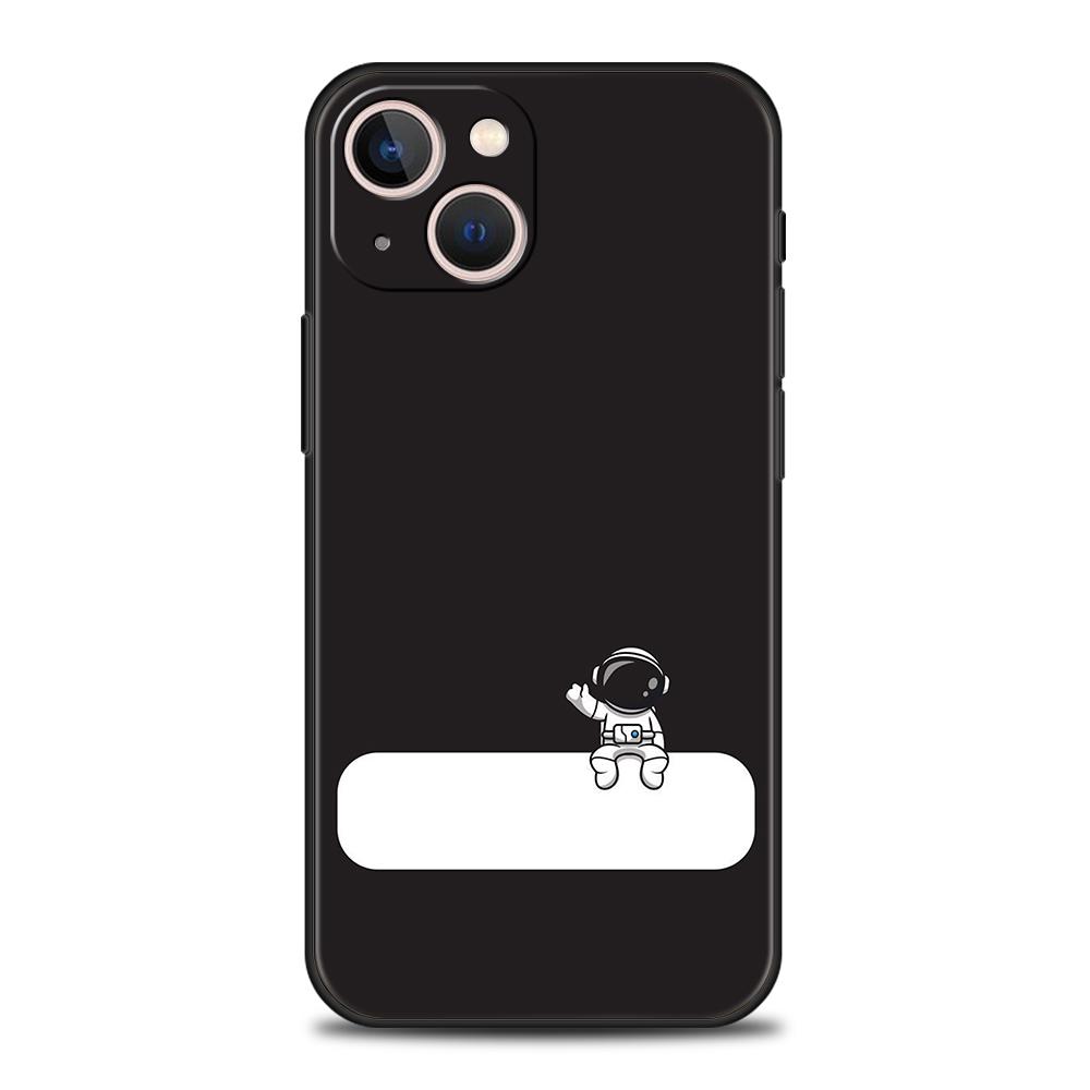 Luxury TPU Soft Phone Case For iPhone 17 Air 16E 16 11 15 14 Pro MAX 12 13 7 8 Plus X XR XS SE 2022 Cover Lovely Astronaut
