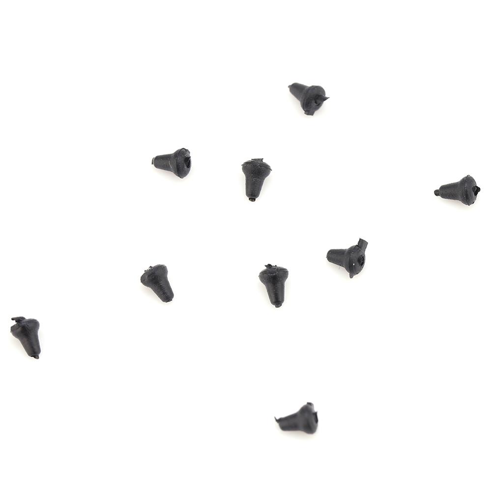 50 Stück Langlebige Kunststoff Karpfenfischerei Tackle Köderstopp Schwimmköder Halter Stoppen (schwarz)