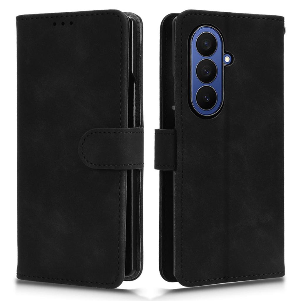For Samsung Galaxy Z Fold7 5G Leather Case Skin Feel Anti Drop Wallet Flip Phone Cover