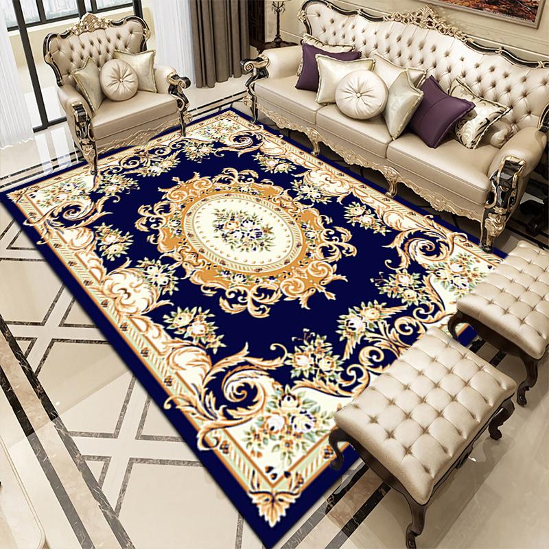 Retro Ethnic Style Carpets for Living Room Persia Bedroom Decor Rug Non-slip Washable Porch Floor Mat Dining Room Lounge Carpet