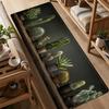 European Greenery Seal Runner Rug, Washable Non-Slip Mat for Bathroom Bedroom Kitchen