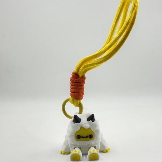 3D-printad snögubbe nyckelring Rörlig ledad ledad snögubbe nyckelring Hängande dekoration Ryggsäck Väska Handväska Berlock