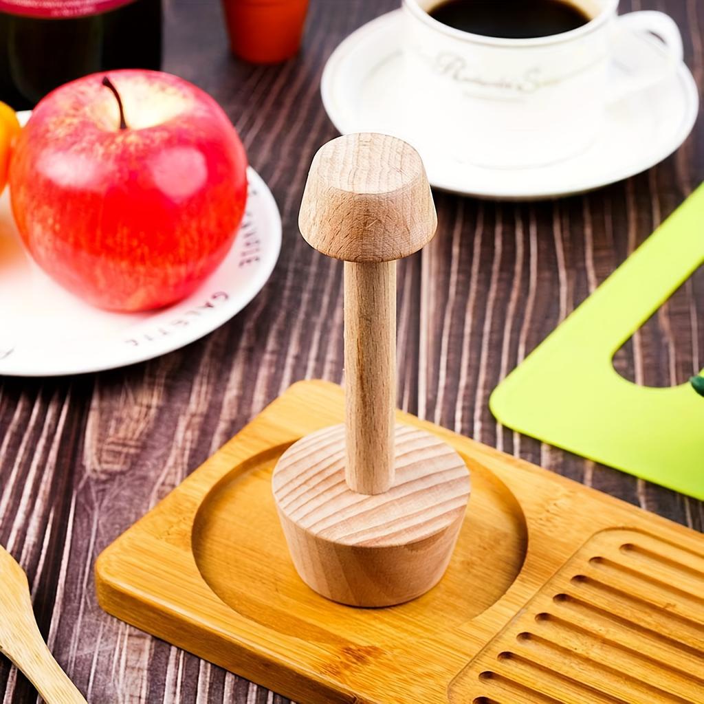 Dual-End Wooden Egg Tart Mold Premium Rolling Pin Set Perfect for Pies Pastries Baking Bottom Mold Food Prep Service Equipment