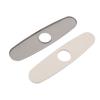 Brushed Finish Sink Faucet Hole Cover 304 Stainless Steel Oval Shaped Faucet Decorative Panel Single Hole Compatible