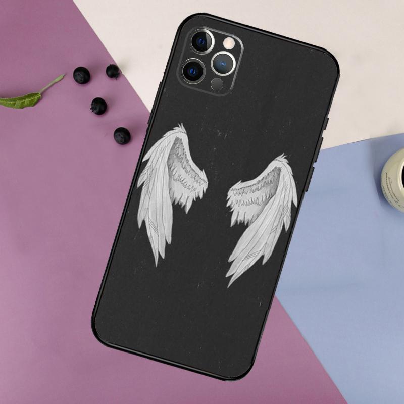 Fantasy Angel Girl Wings Phone Case For iPhone 16 15 14 13 11 12 17 Pro Max mini 15 16 Plus 16e 17 Air Bumper Cover
