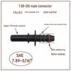 Automotive Fuel Line Quick Connector 7.89ID6 for Gasoline, Diesel, Methanol - Male & Female