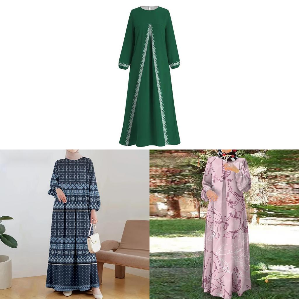 Maxikleid im Ethno-Stil mit Printmuster für Partys und Freizeit