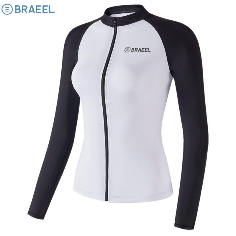 Korean Women's Quick-Dry Long-Sleeve Sun Protection Swimsuit for Surfing and Snorkeling