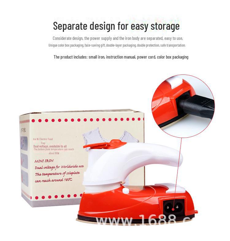 Compact Handheld Electric Iron for Dorms and Households