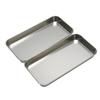 304 Stainless Steel Dental Surgical Tray - Flat Bottom for Disinfection and Oral Devices