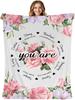 Christian Inspirational Throw Blanket X  Perfect Birthday Gifts for Women Catholic Baptism  Confirmation Gifts for Mom Sister Go