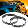 70.1mm OD to 66.1mm ID Universal Car Hub Centric Rings Plastic Black - Pack of 4