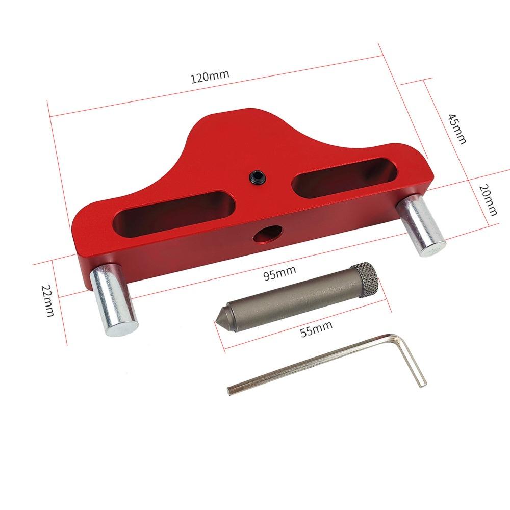 95mm Center Finder Tool Red Marking Gauge Tool Precision Center Line Scriber Construction Marking