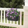 Railing Planter 28x24x9.5cm Metal Window Flower Box Garden Yard Home Decoration Hanging Plant Pots Outdoor Balcony Flowerpot