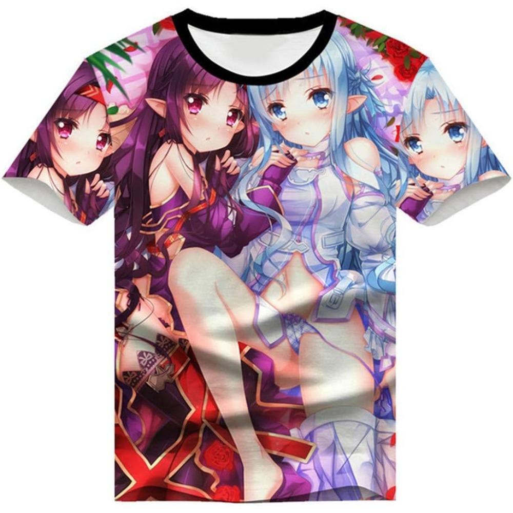Anime Sword Art Online Kirito SAO 3D Printed T-Shirt Adult Cosplay Funny Quick Dry COOL Short Sleeve Tee Tops