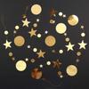 Sparkling star discs flower garlands banners decorations golden party ceilings hanging decorative ribbons birthday backgrounds baby showers New