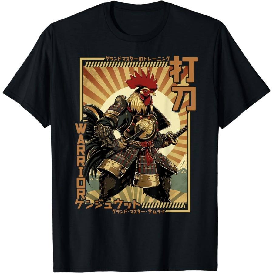 WqLqW Neko Samurai Chicken T-Shirt XXXXXL чёрный
