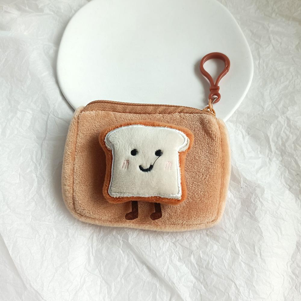 Creative Purse Cartoon Frog Animal Cute Zipper Plush Three-dimensional Coin Purse Pouch Purse Earphone Wallet Key Bag