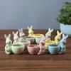 Holder Easter Rabbit Succulent Pots Ceramic Rabbit Shape Egg Cup  Party Decoration