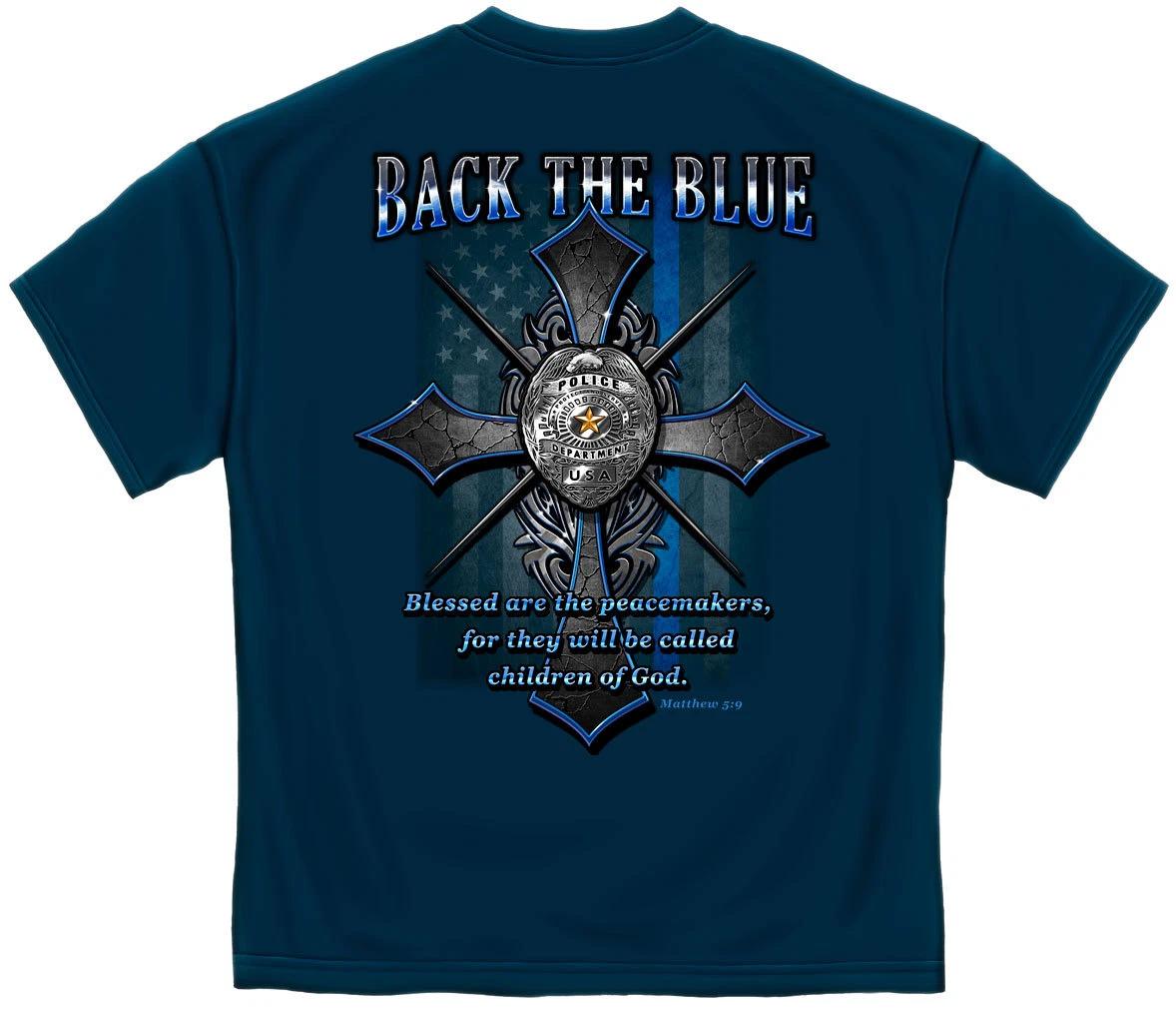

Новая футболка BACK THE BLUE ПОДДЕРЖИ ПОЛИЦИЮ Тонкая синяя линия S