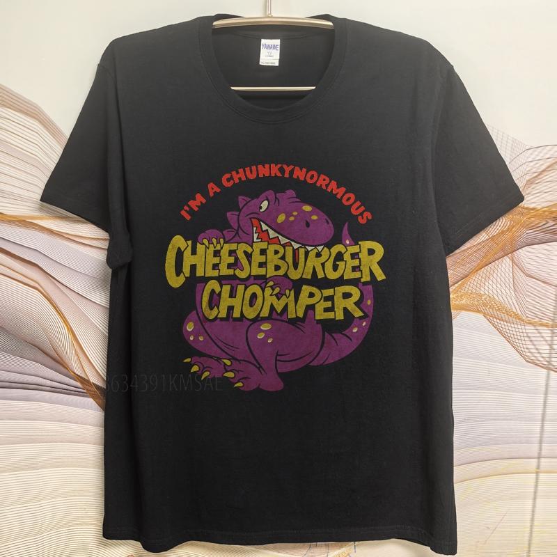 Daily Wear summer Man tshirt Im A Chunkynormous Cheeseburger Chomper Short Sleeve Soft ONeck tops summer cotton men tshirt