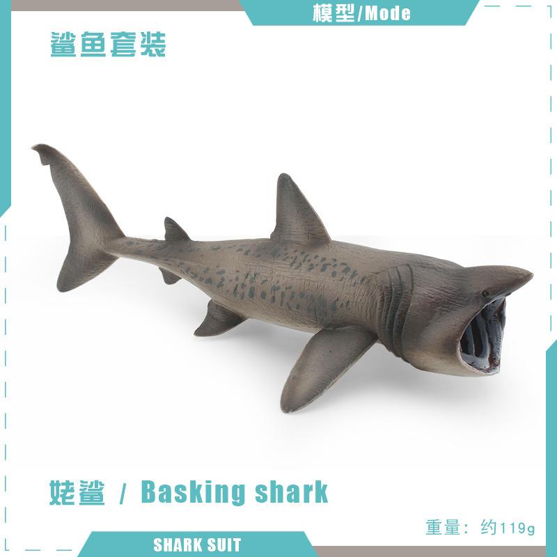 Simulation Marine Mammal Series Great White Shark Basking Shark Fish Marine Life Model Desktop Static Ornament