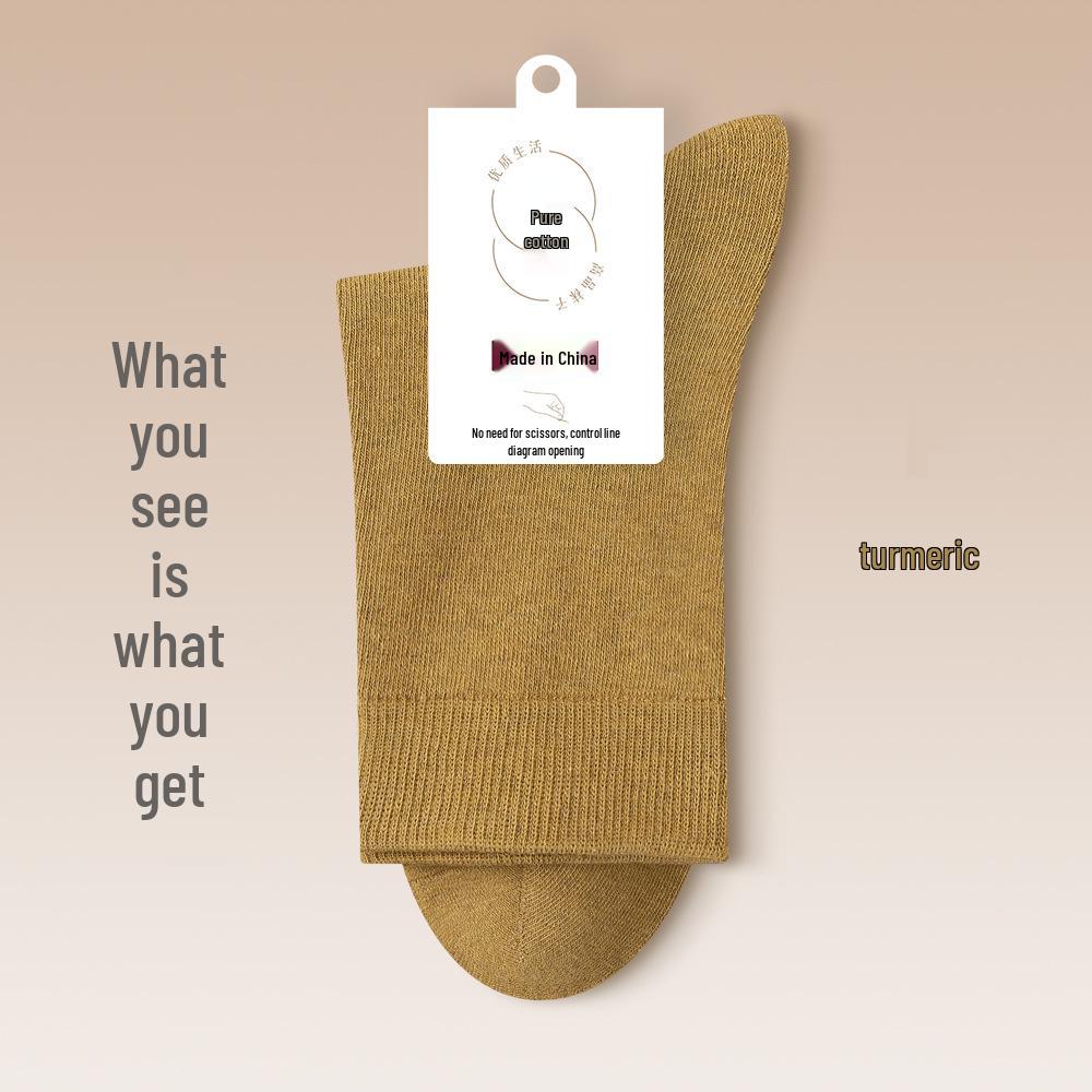 Damskie skarpety bawełniane do połowy łydki 2025 - Odprowadzające pot, oddychające, antybakteryjne i ciepłe na jesień/zimę.