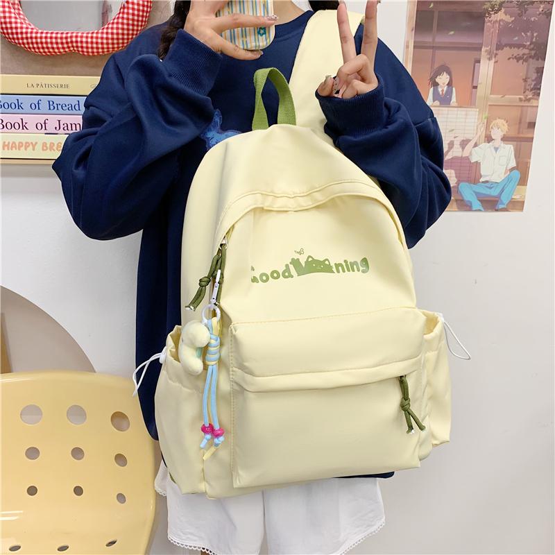 Junior School Sstudent Schoolbag Women Campus Backpack Print Large Capacity Backpack