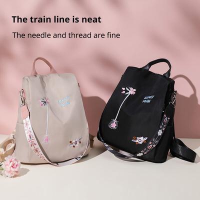 Oxford – sac à dos imperméable pour femmes, sac brodé décontracté de styliste, grande capacité, sac à main de voyage, boutons de Shopping