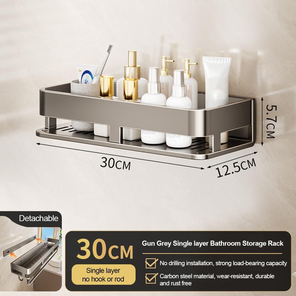 Durable No Drilling Bathroom Shelves Removable Wall Mounted Corner Shower Shelf Easy to Install Shower Caddy Home