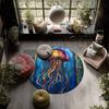 Marine Animals,Round Area Rug,Carpet Rug for Living Room Bedroom Sofa Playroom Decor,Non-slip Floor Mat
