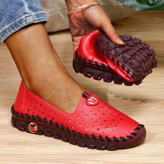 Sneakers Damenschuhe Plateau Slipper Lässige Schnürschuhe Leder Flach Slip-On Mama Schuh Neu Frühling Chaussure Femme Mujer Zapatos