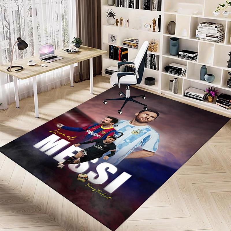 Messi'S Legacy Soccer Carpet For Playroom Bedroom Living Room Sofa Home Decorkids Game Area Rug Nonslip Floor Mat