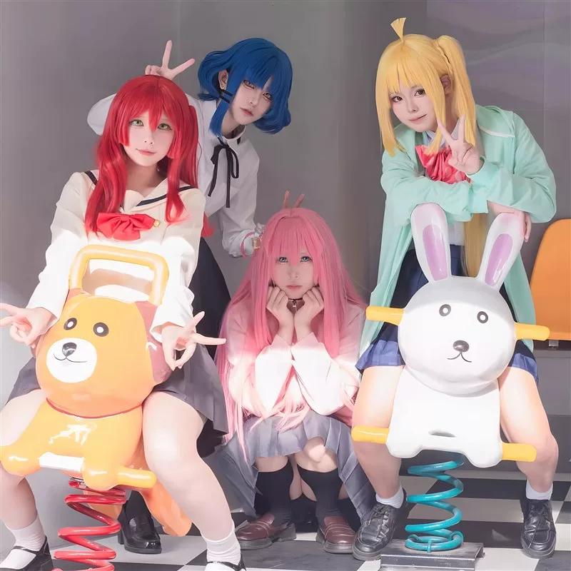 Hitori Bocchi The Rock Ryo Cosplay Gotou Cosplay Costume Anime Nijika IkuyoJK Uniform Pink Jacket