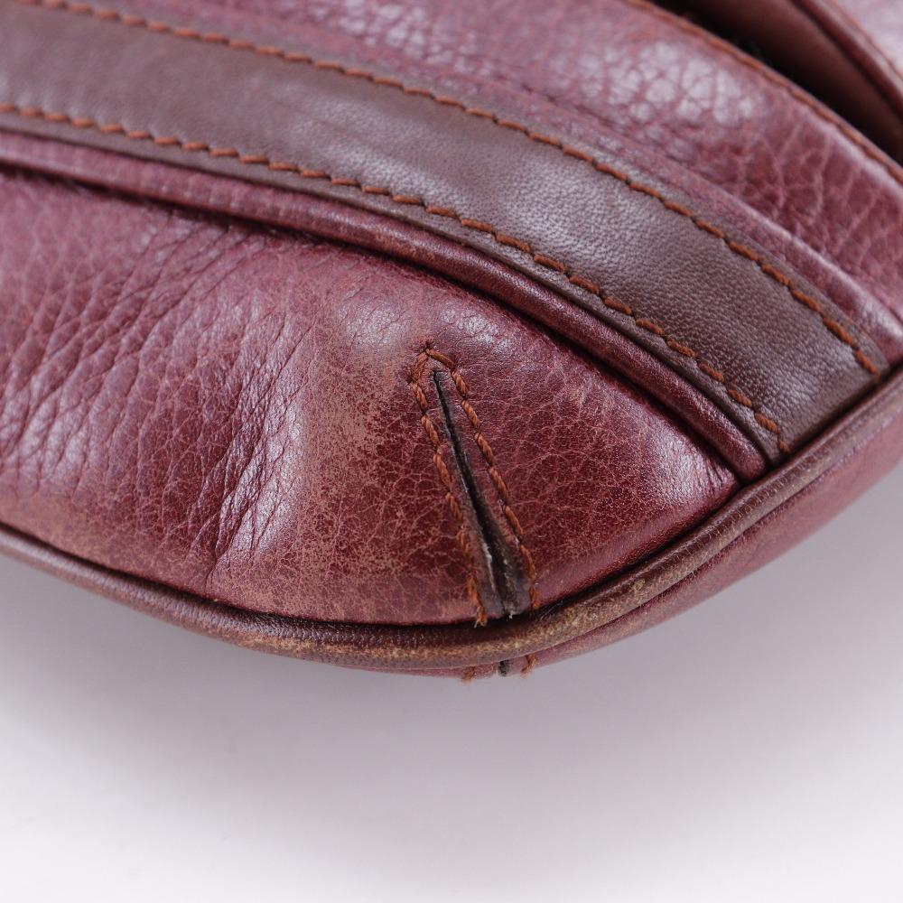CARTIER Must Line Shoulder Bag Bordeaux leather Women Used
