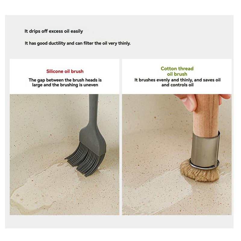 ABNO-Cooking Small Oil Brush Oiling Cotton Brush Kitchen Baking Brush Grilling Brush Octopus Balls Scones Oiling Brush