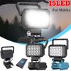 Power Tool Parts for Makita Lithium Battery 15 LED Work Lights Lamp Hand Lantern Spotlight USB Charger Battery NOT Included