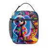 Christmas Horror Night Oxford Cloth Children's Lunch Bag Boy Girl Alphabet Cartoon Portable Insulation Handbag