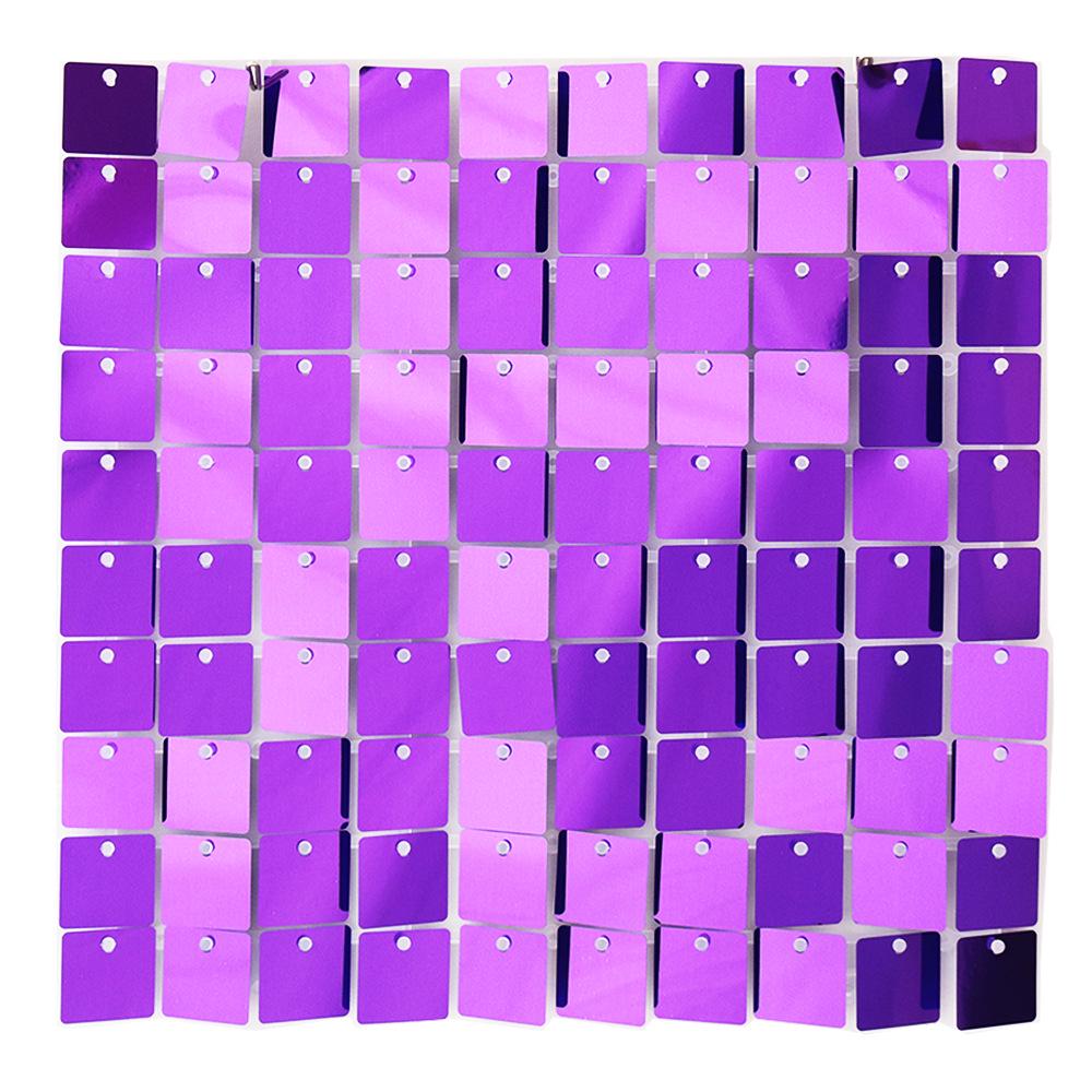 Square Shiny Snap-Lock Wind-Driven Sequin Panels for Background Wall Decoration